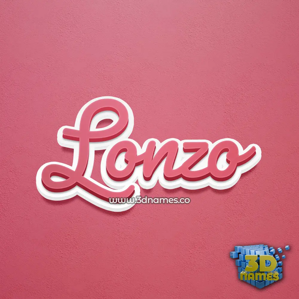 lonzo in Red Scribble style - 3D name wallpaper