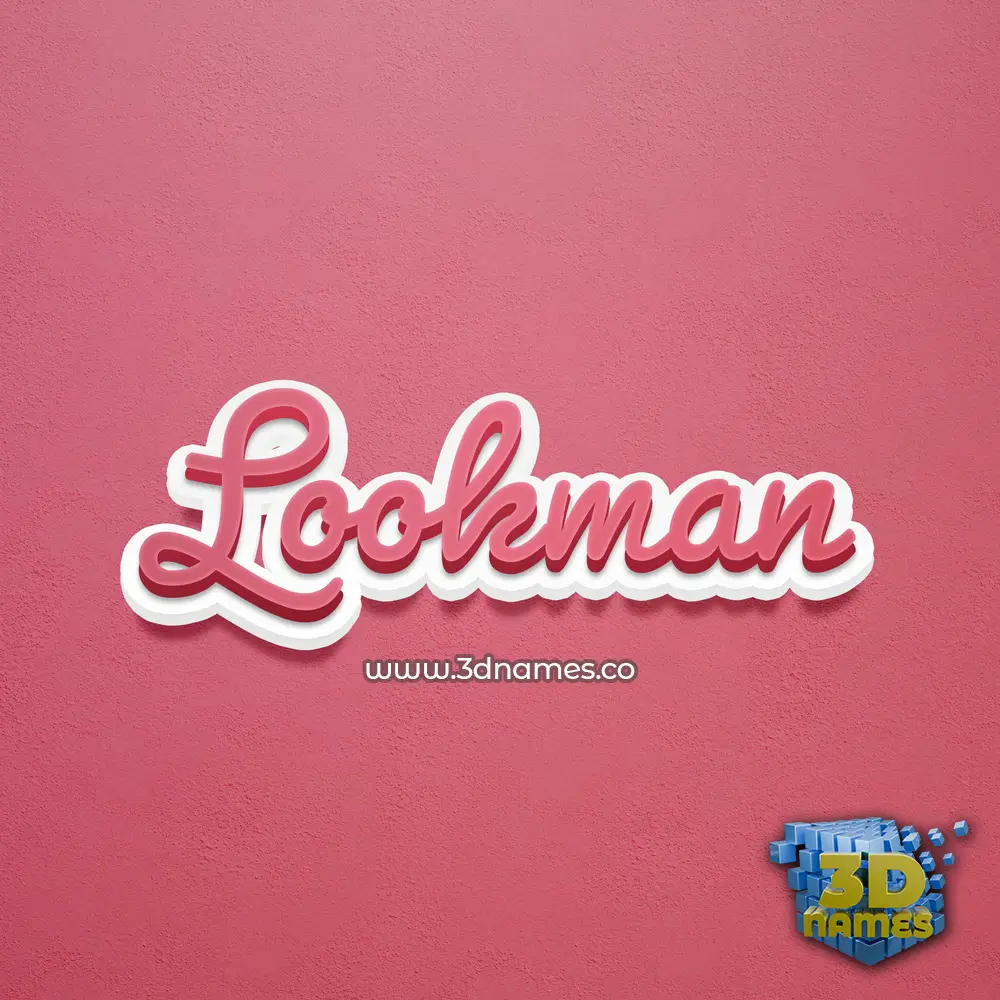 lookman in Red Scribble style - 3D name wallpaper