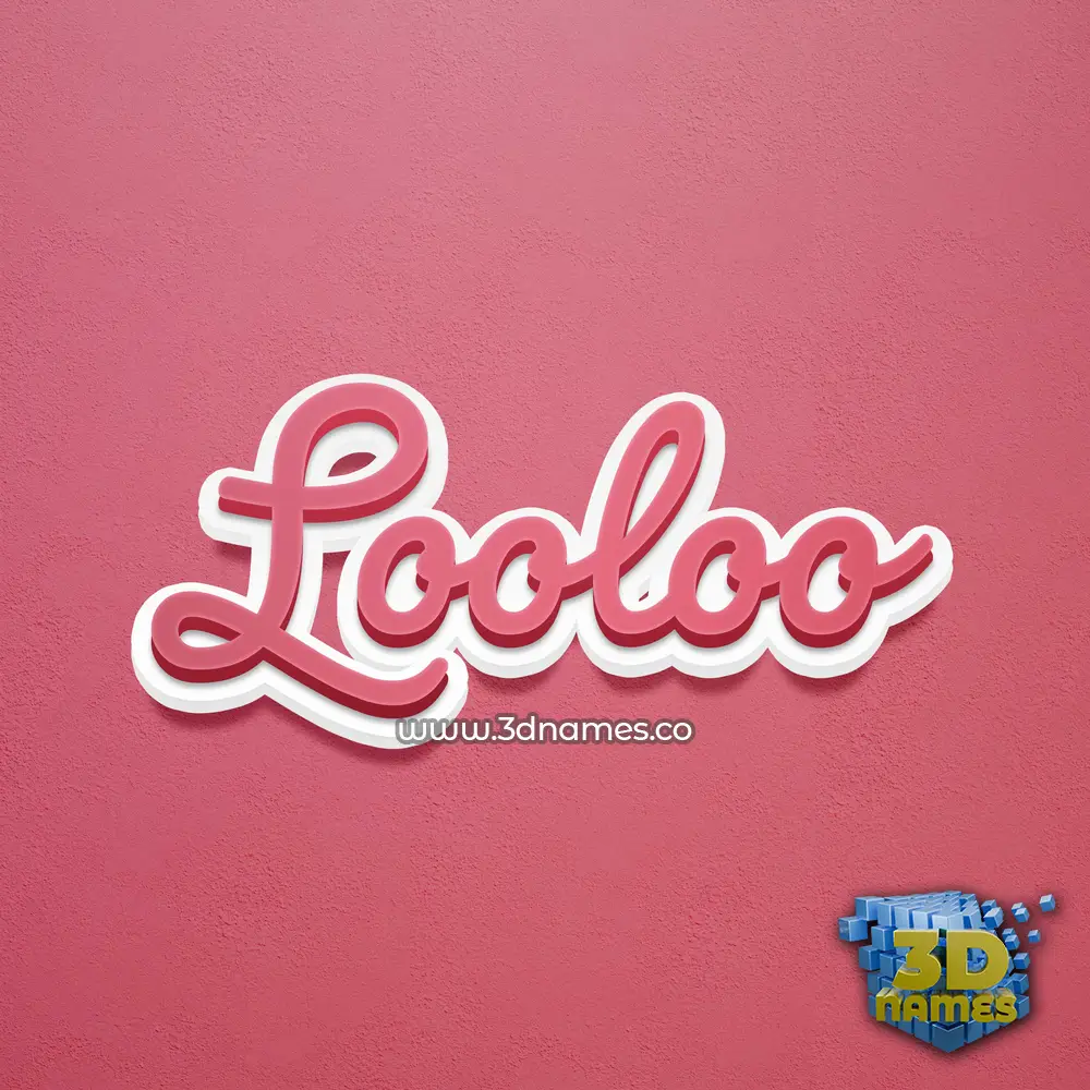 looloo in Red Scribble style - 3D name wallpaper
