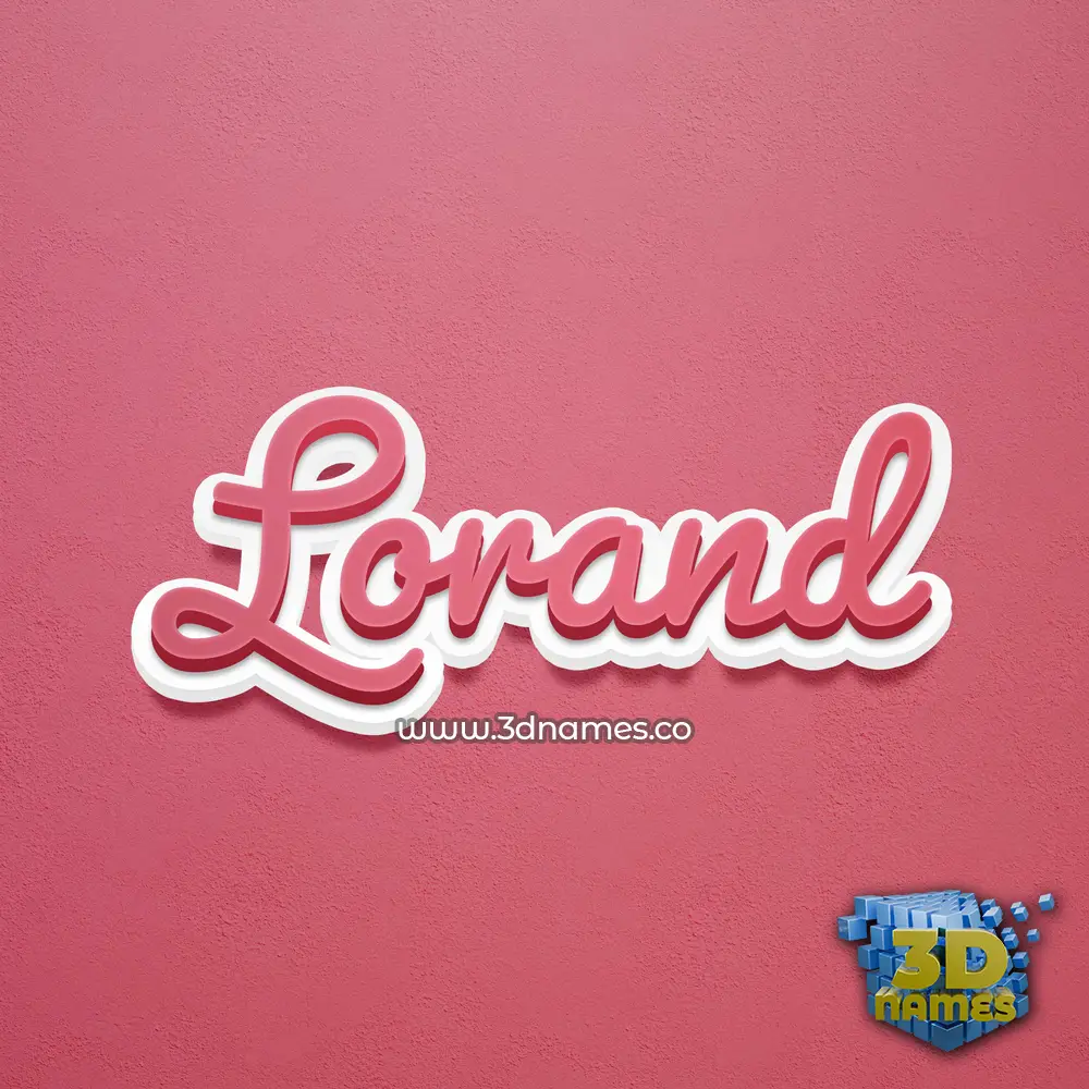 lorand in Red Scribble style - 3D name wallpaper