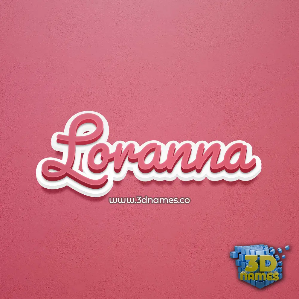 loranna in Red Scribble style - 3D name wallpaper
