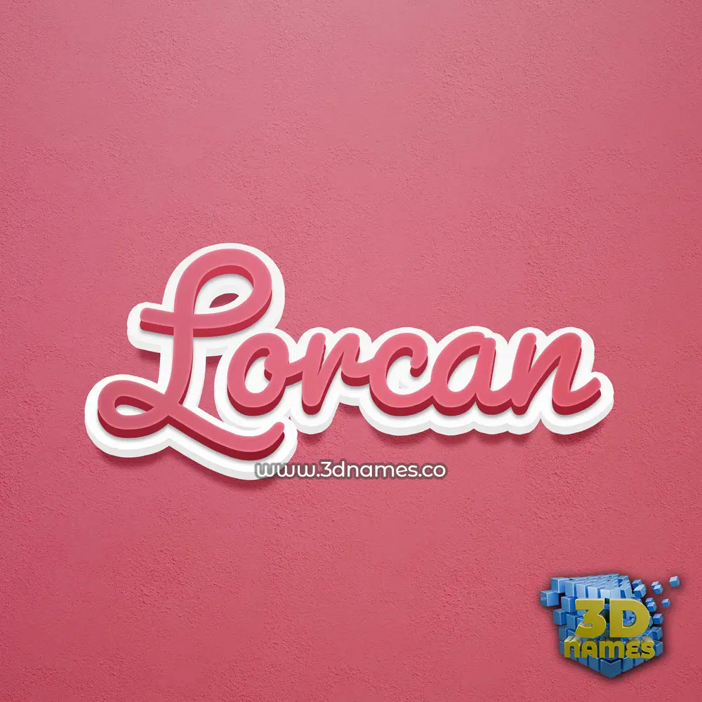 lorcan in Red Scribble style - 3D name wallpaper
