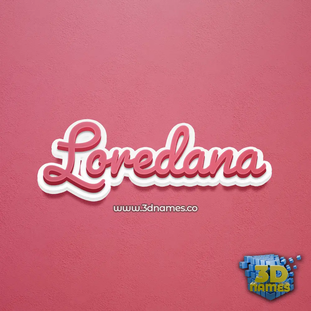 loredana in Red Scribble style - 3D name wallpaper