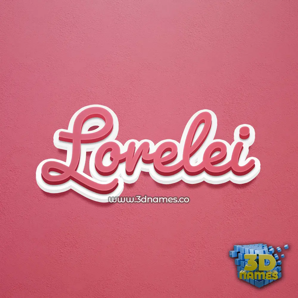 lorelei in Red Scribble style - 3D name wallpaper