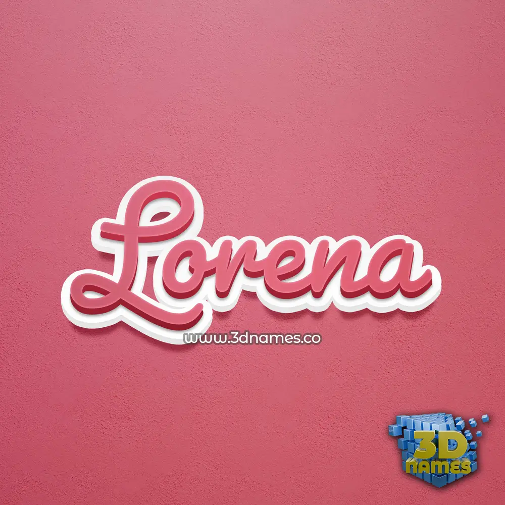 lorena in Red Scribble style - 3D name wallpaper