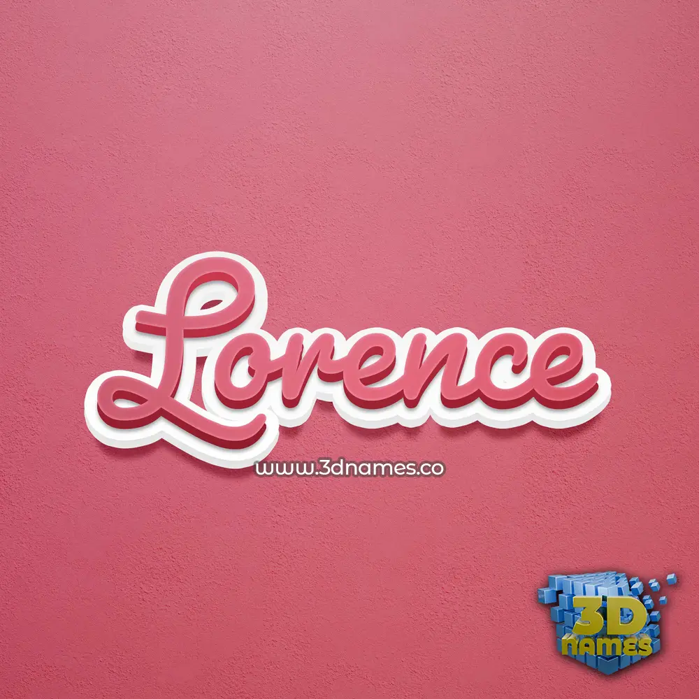 lorence in Red Scribble style - 3D name wallpaper