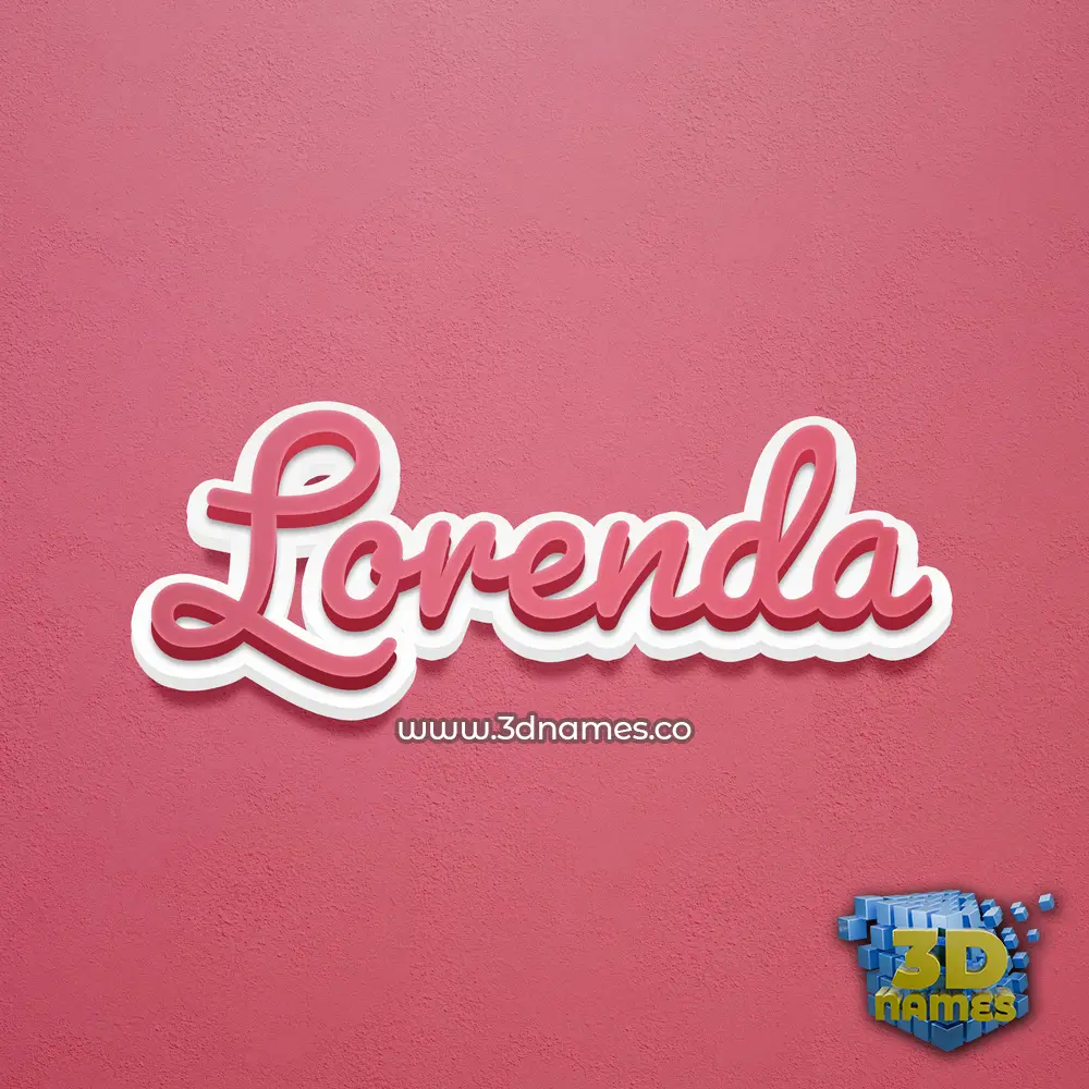 lorenda in Red Scribble style - 3D name wallpaper