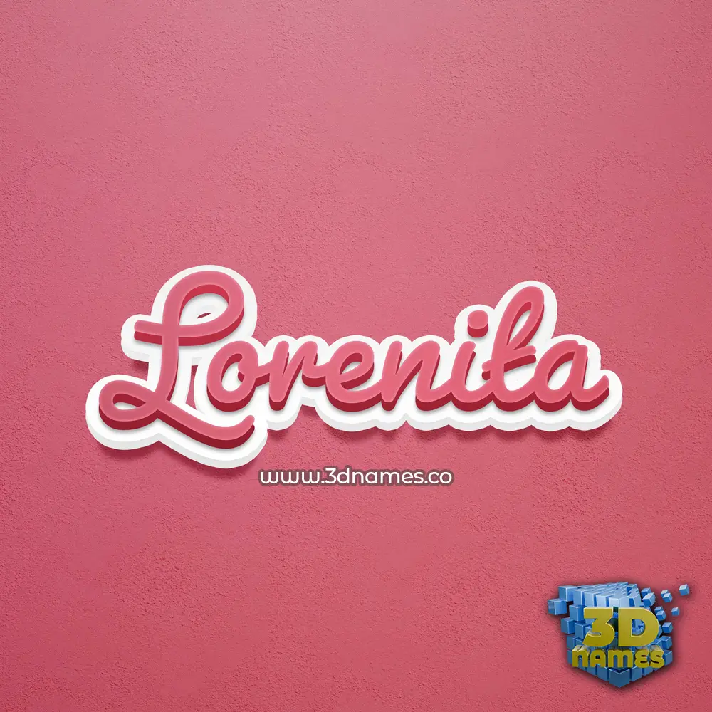 lorenita in Red Scribble style - 3D name wallpaper