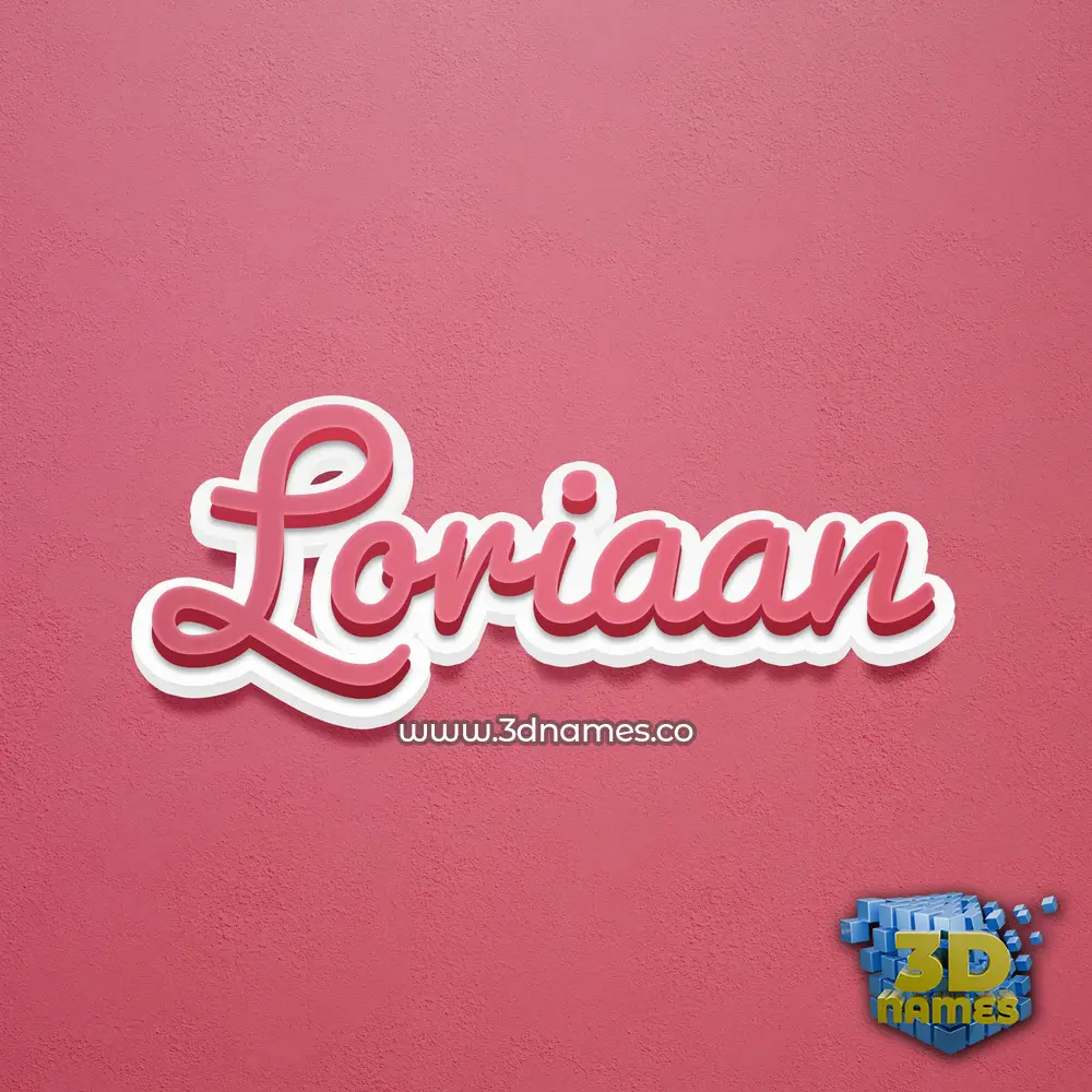 loriaan in Red Scribble style - 3D name wallpaper
