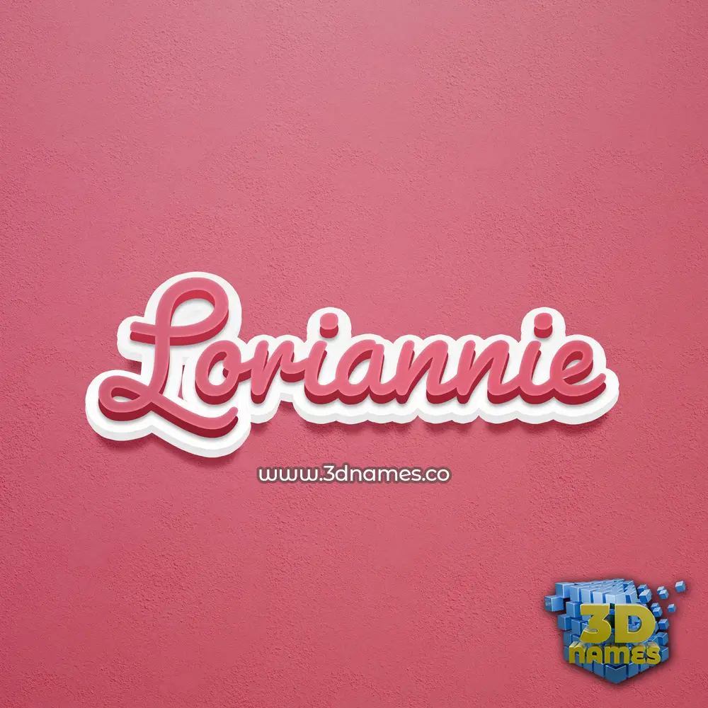 loriannie in Red Scribble style - 3D name wallpaper