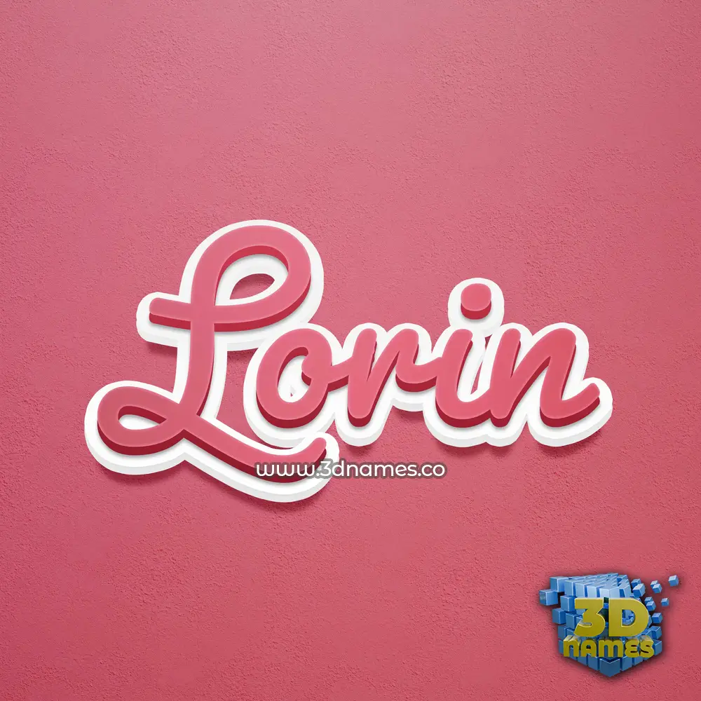 lorin in Red Scribble style - 3D name wallpaper