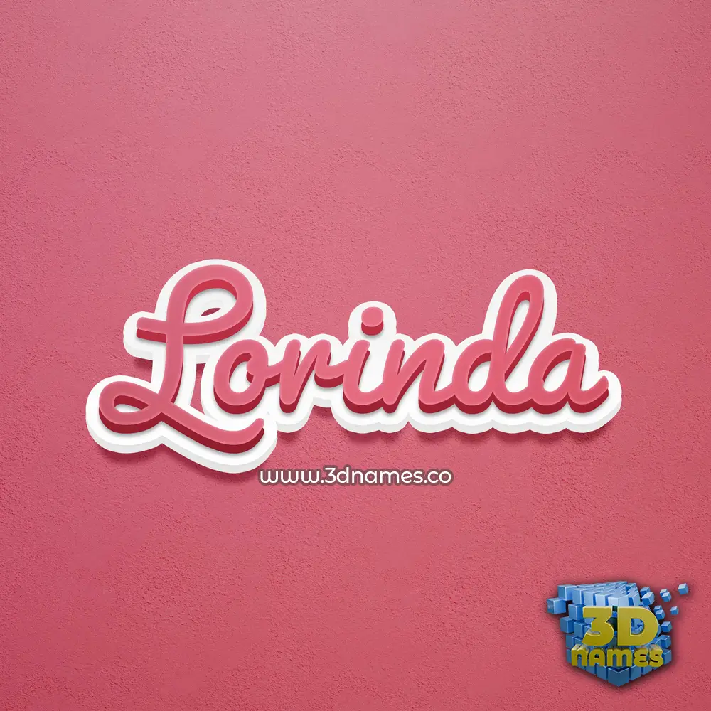 lorinda in Red Scribble style - 3D name wallpaper