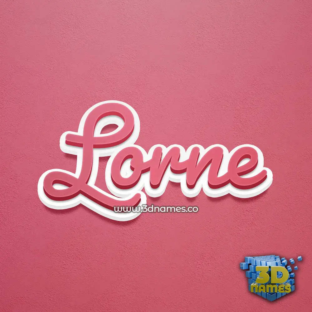 lorne in Red Scribble style - 3D name wallpaper