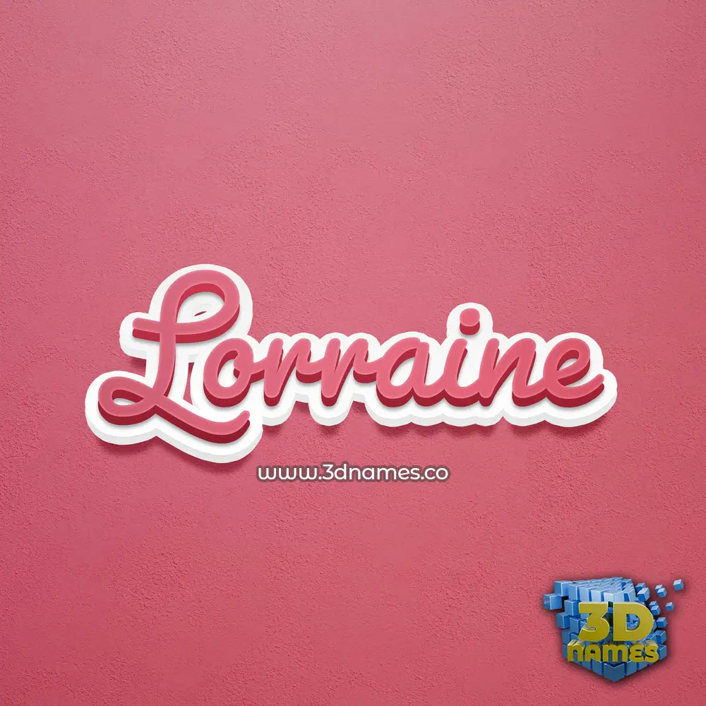 lorraine in Red Scribble style - 3D name wallpaper