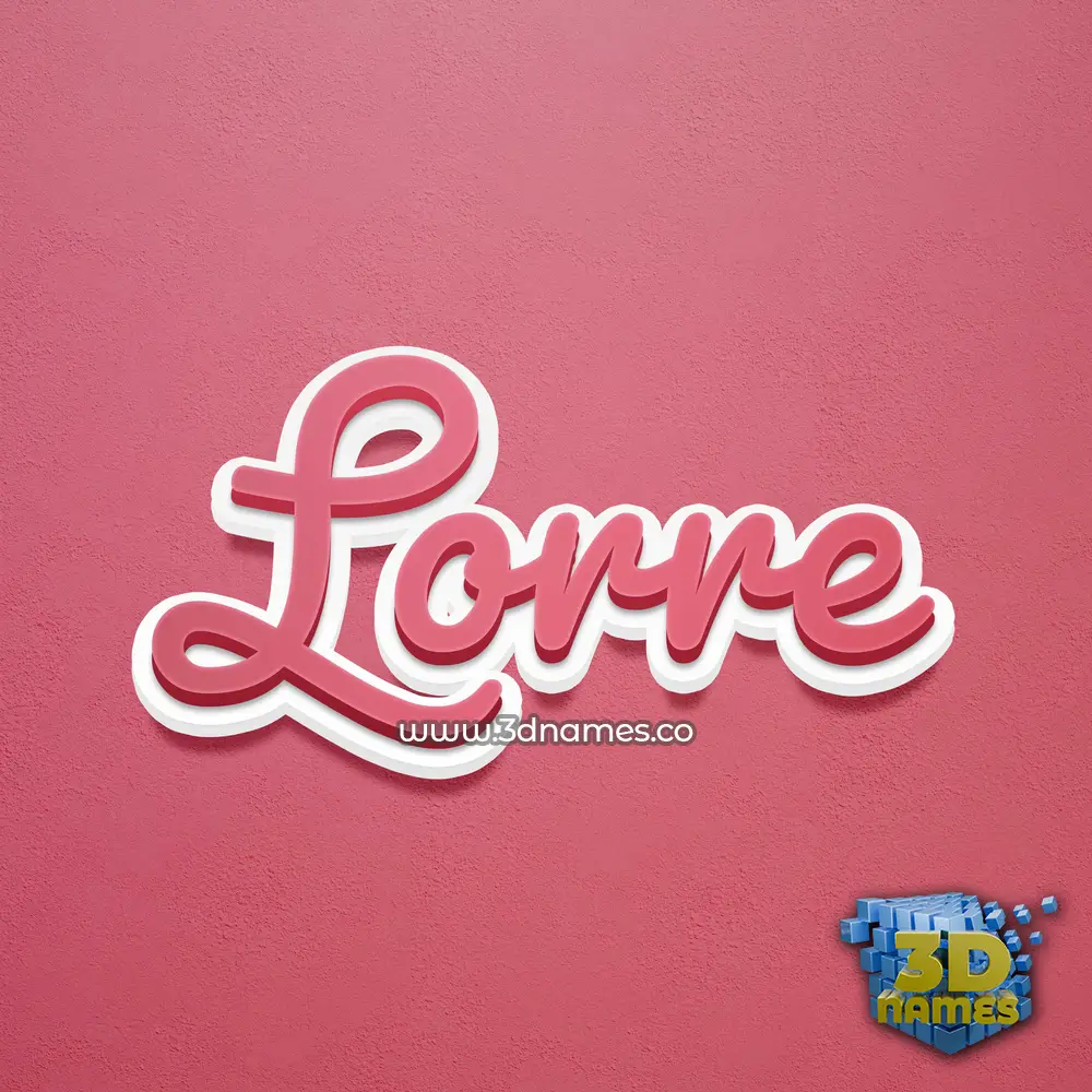 lorre in Red Scribble style - 3D name wallpaper