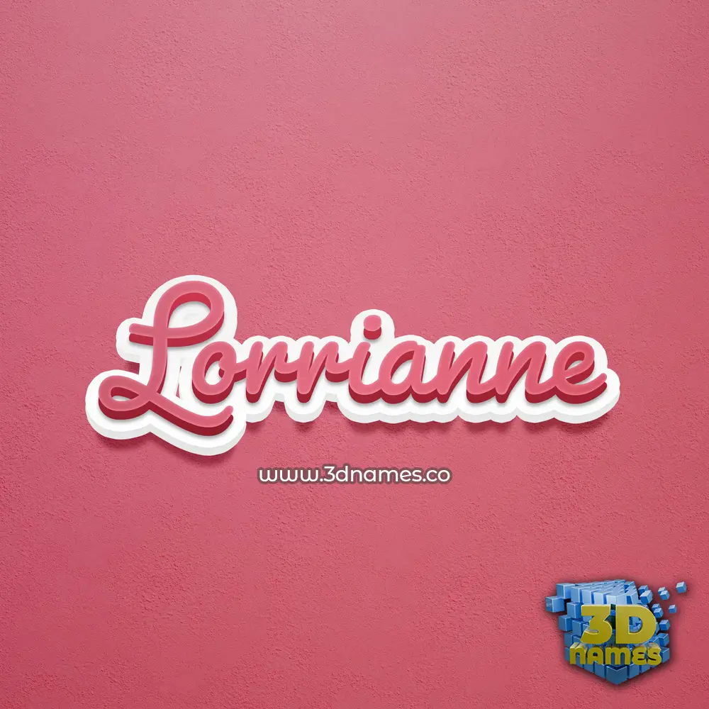 lorrianne in Red Scribble style - 3D name wallpaper