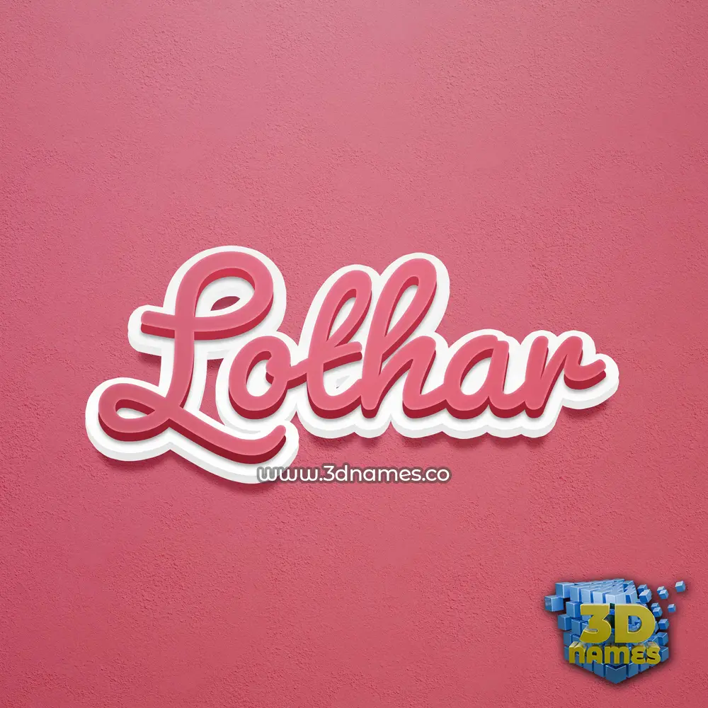 lothar in Red Scribble style - 3D name wallpaper
