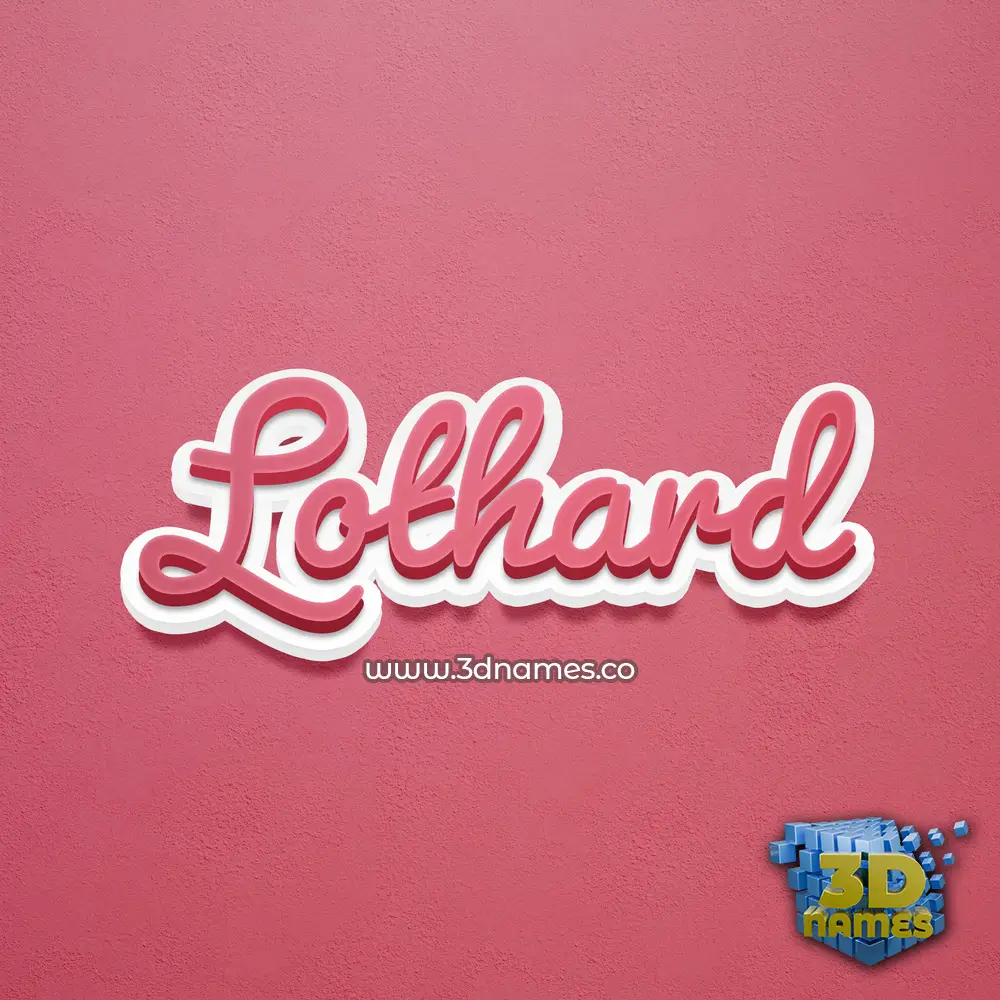 lothard in Red Scribble style - 3D name wallpaper
