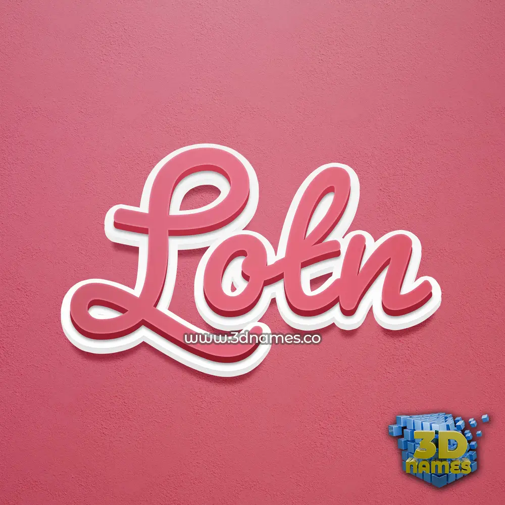 lotn in Red Scribble style - 3D name wallpaper