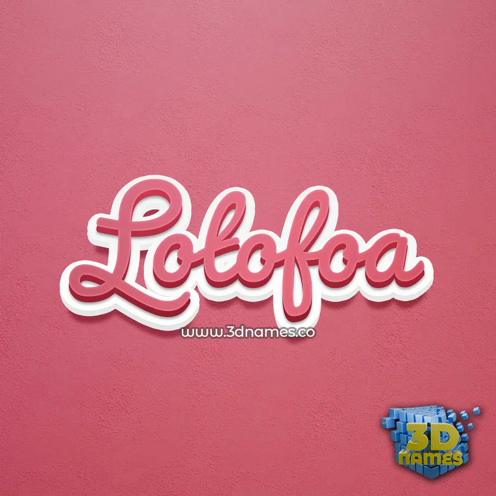 lotofoa in Red Scribble style - 3D name wallpaper