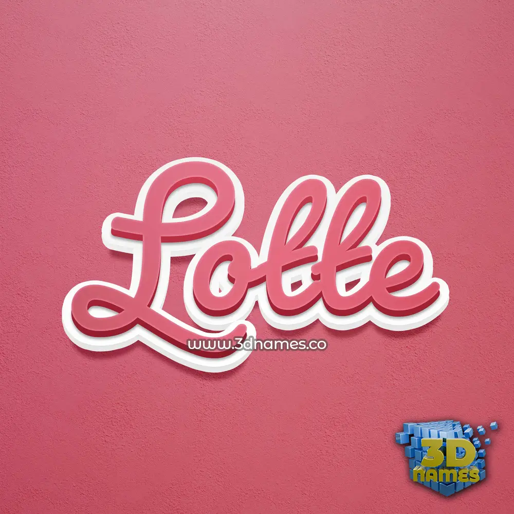 lotte in Red Scribble style - 3D name wallpaper
