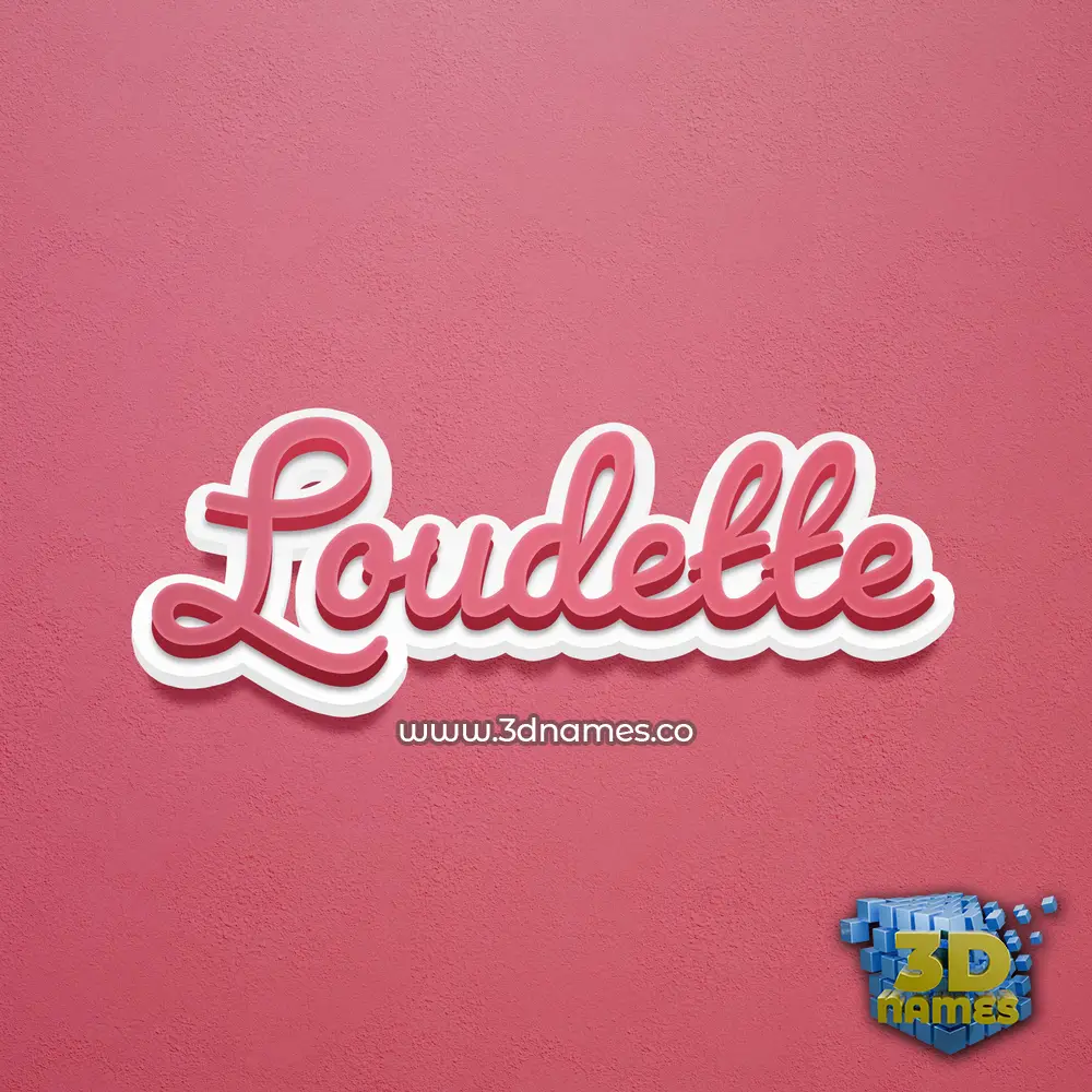 loudette in Red Scribble style - 3D name wallpaper