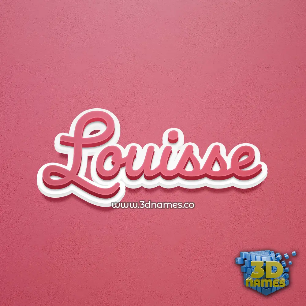 louisse in Red Scribble style - 3D name wallpaper
