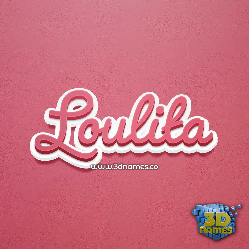 loulita in Red Scribble style - 3D name wallpaper