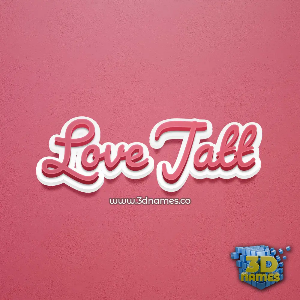 love jatt in Red Scribble style - 3D name wallpaper
