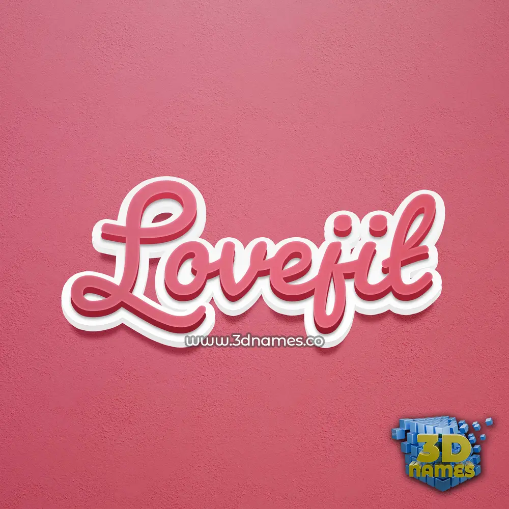 lovejit in Red Scribble style - 3D name wallpaper