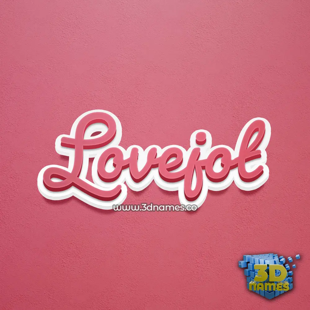 lovejot in Red Scribble style - 3D name wallpaper