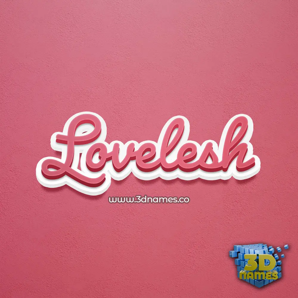 lovelesh in Red Scribble style - 3D name wallpaper