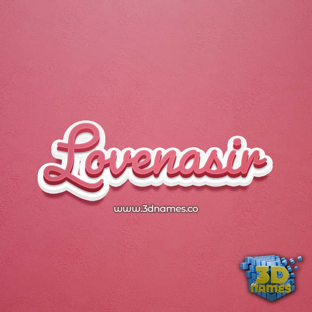 lovenasir in Red Scribble style - 3D name wallpaper