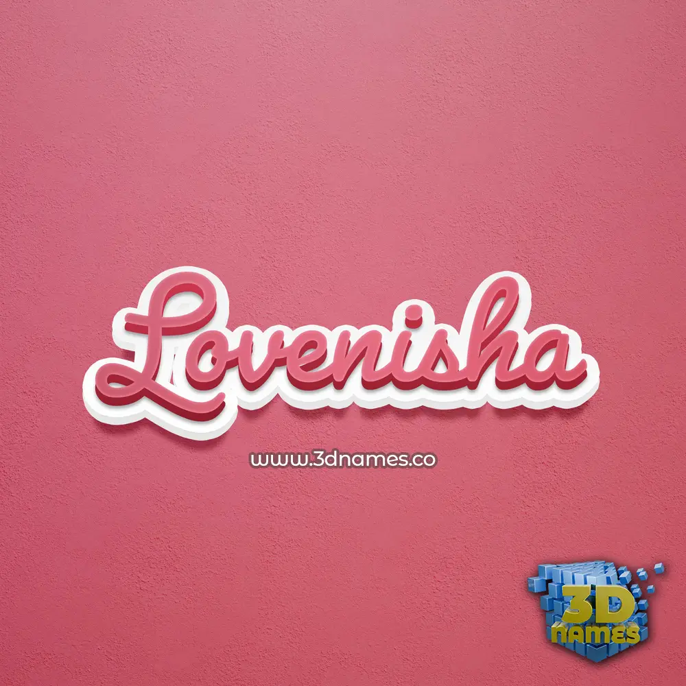 lovenisha in Red Scribble style - 3D name wallpaper