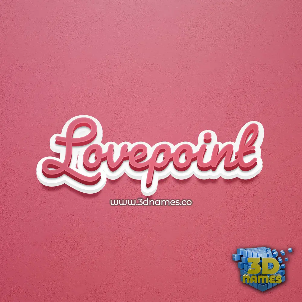 lovepoint in Red Scribble style - 3D name wallpaper