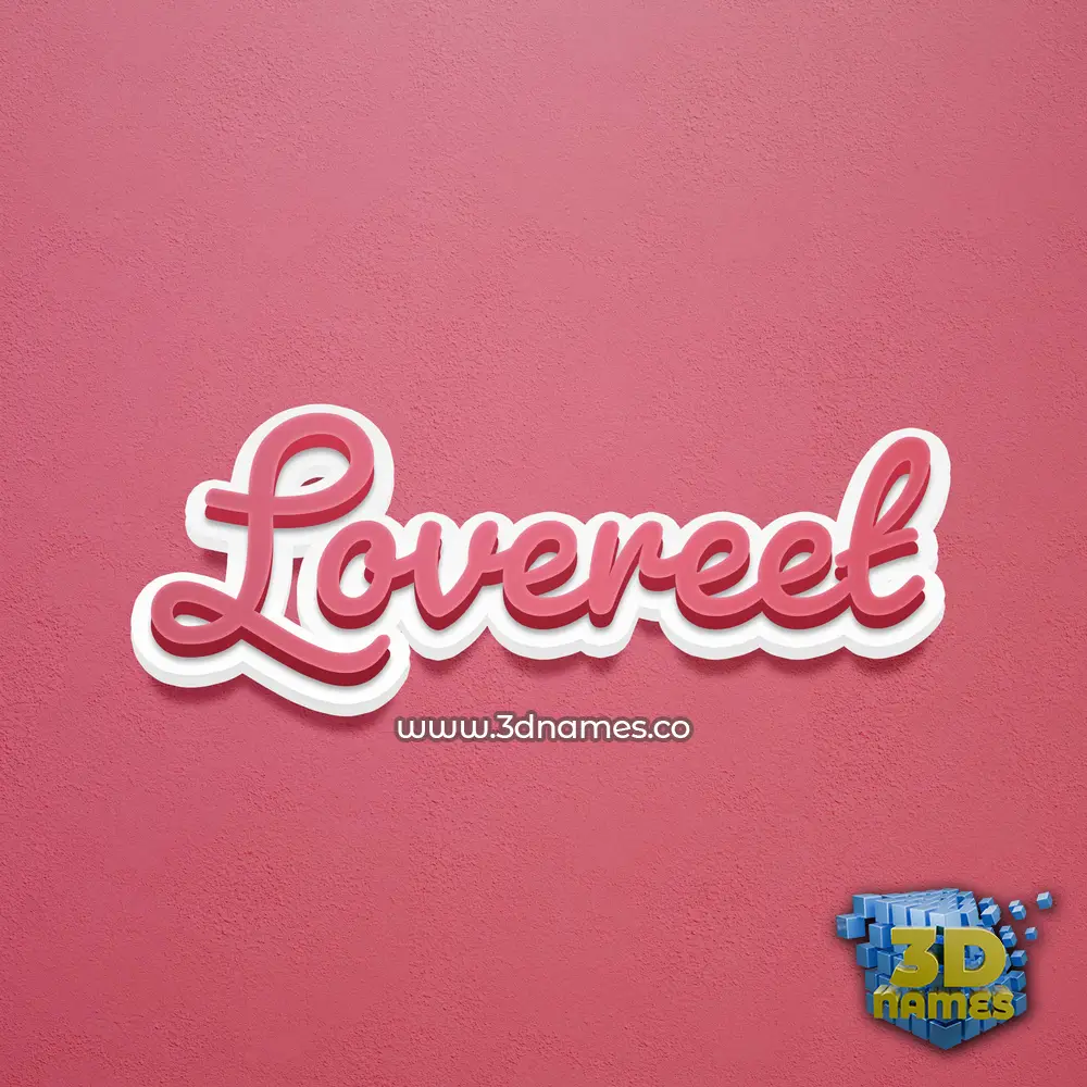 lovereet in Red Scribble style - 3D name wallpaper
