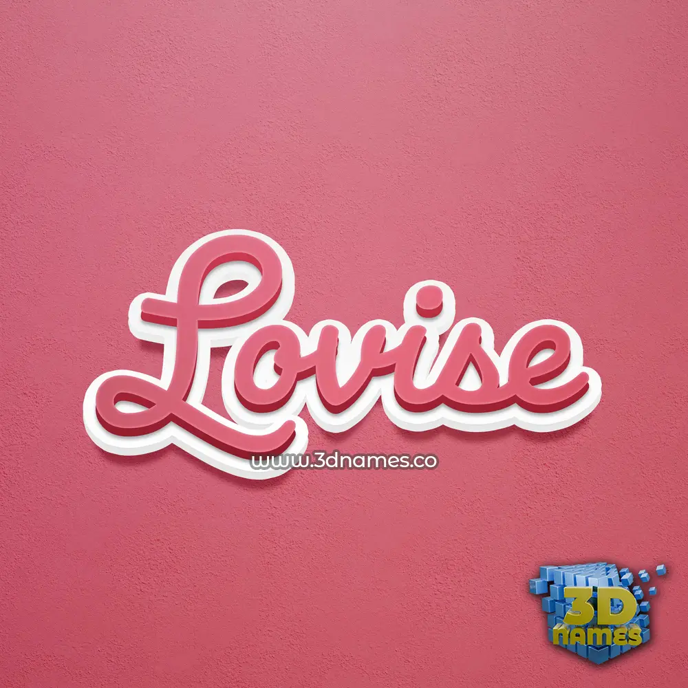 lovise in Red Scribble style - 3D name wallpaper