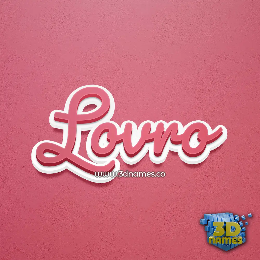 lovro in Red Scribble style - 3D name wallpaper