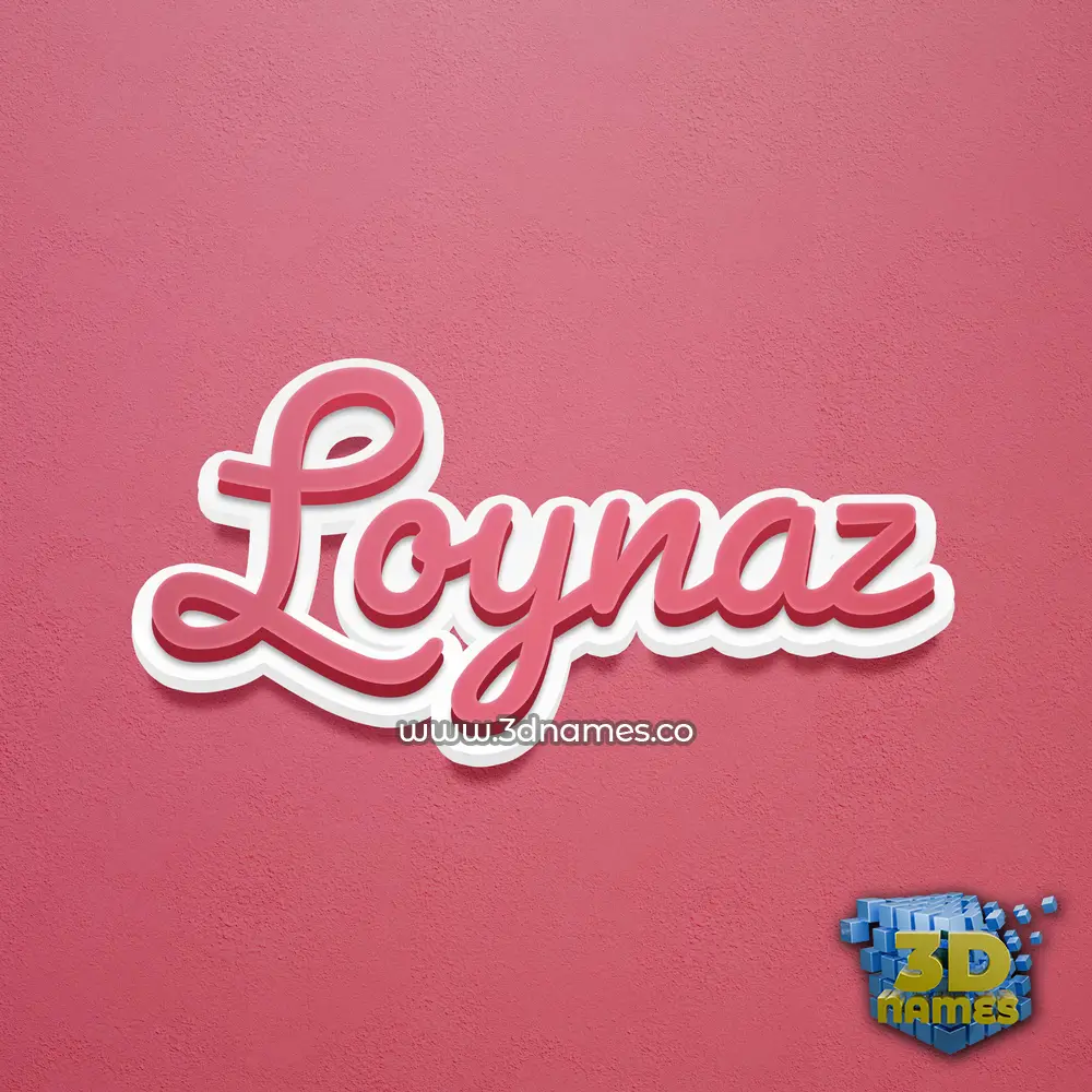 loynaz in Red Scribble style - 3D name wallpaper