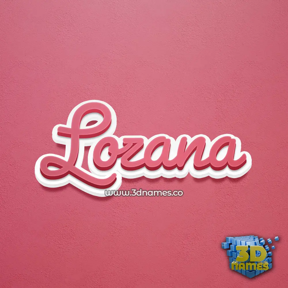 lozana in Red Scribble style - 3D name wallpaper