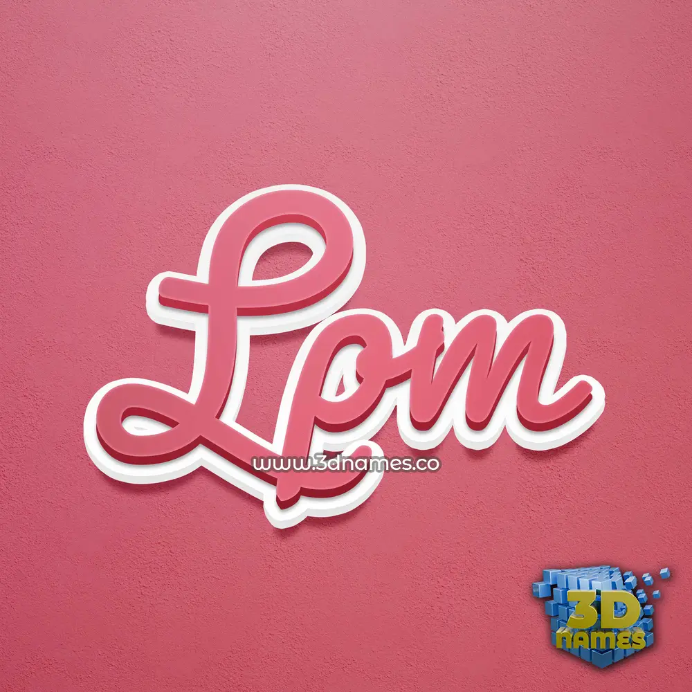 lpm in Red Scribble style - 3D name wallpaper