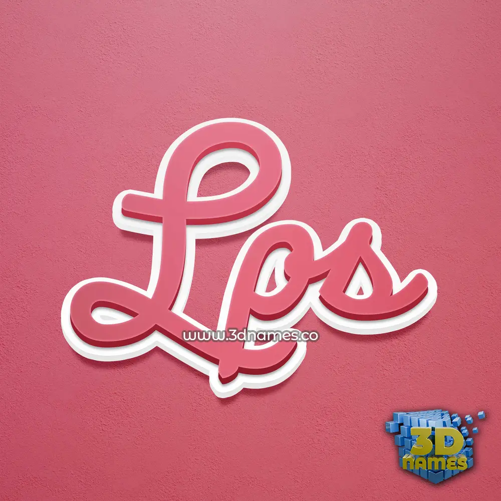 lps in Red Scribble style - 3D name wallpaper