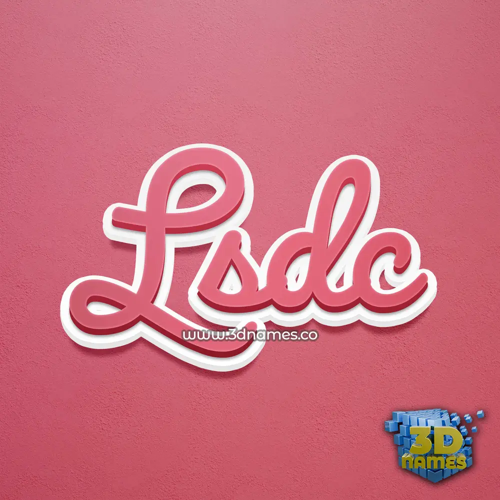 lsdc in Red Scribble style - 3D name wallpaper