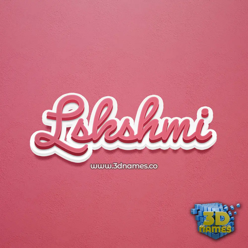 lskshmi in Red Scribble style - 3D name wallpaper