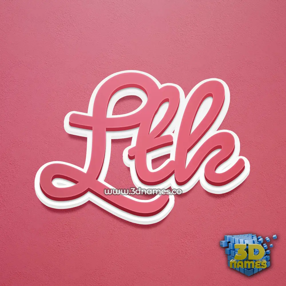 ltk in Red Scribble style - 3D name wallpaper