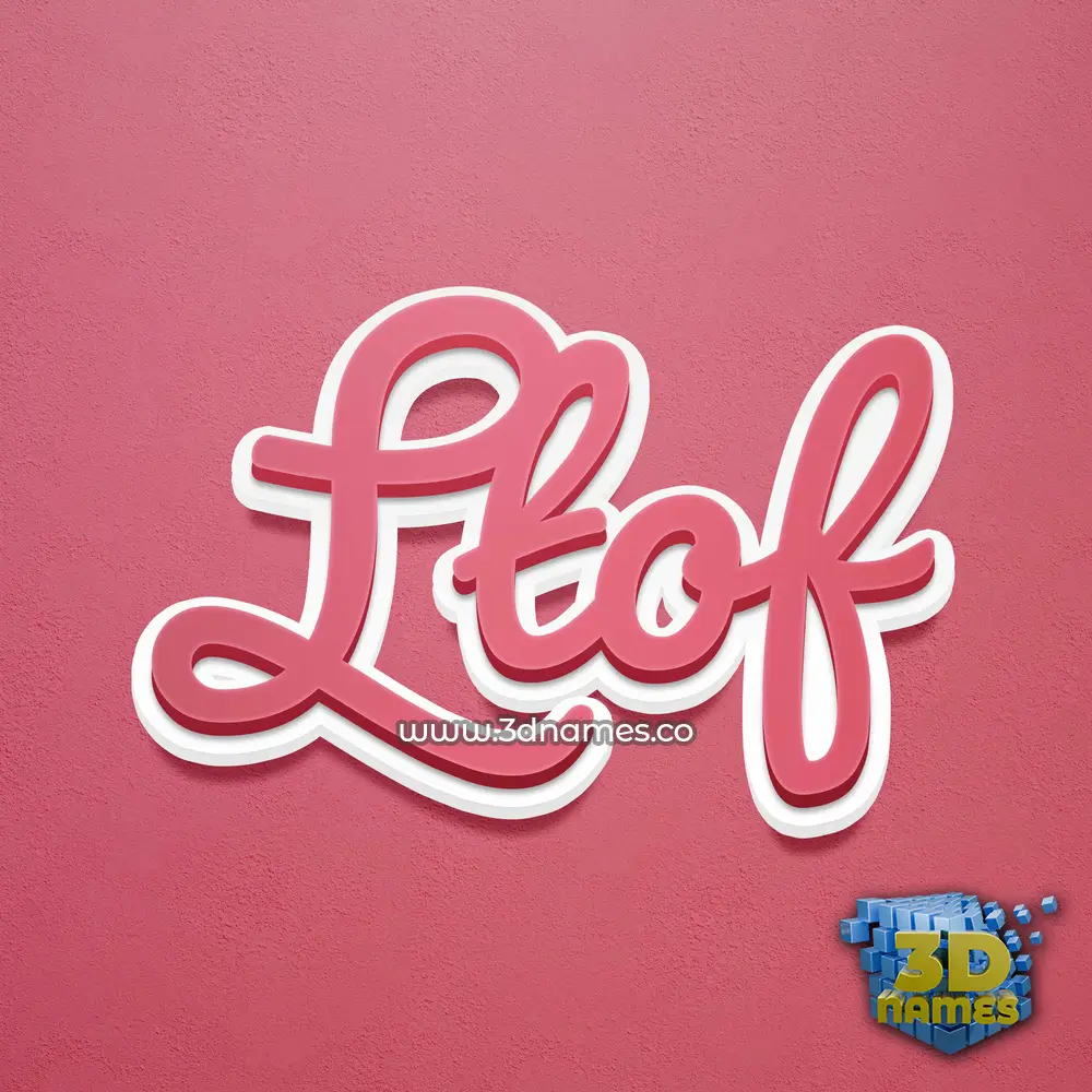ltof in Red Scribble style - 3D name wallpaper