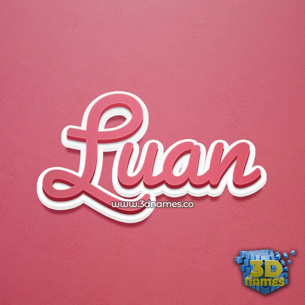 luan in Red Scribble style - 3D name wallpaper