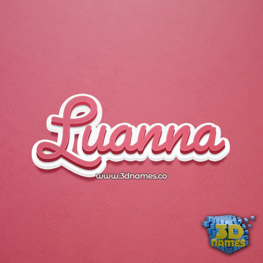 luanna in Red Scribble style - 3D name wallpaper