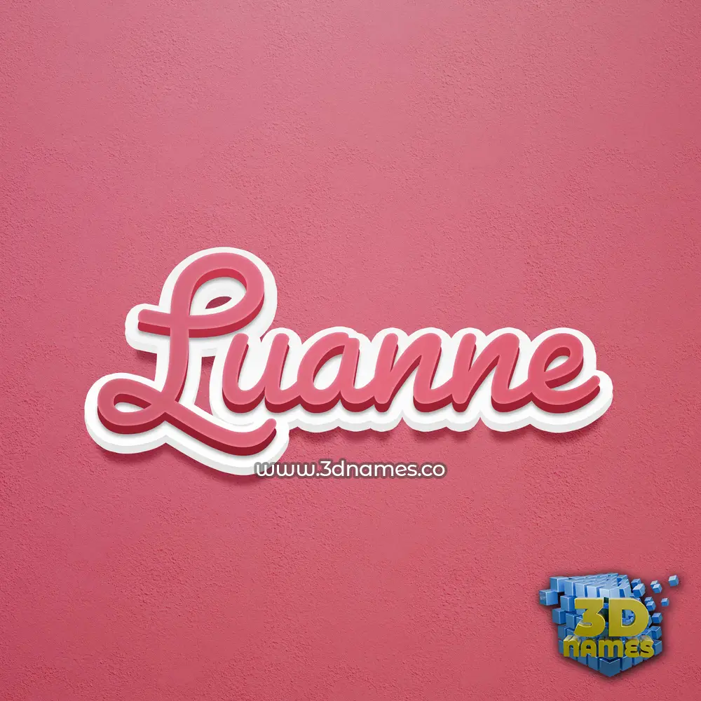 luanne in Red Scribble style - 3D name wallpaper