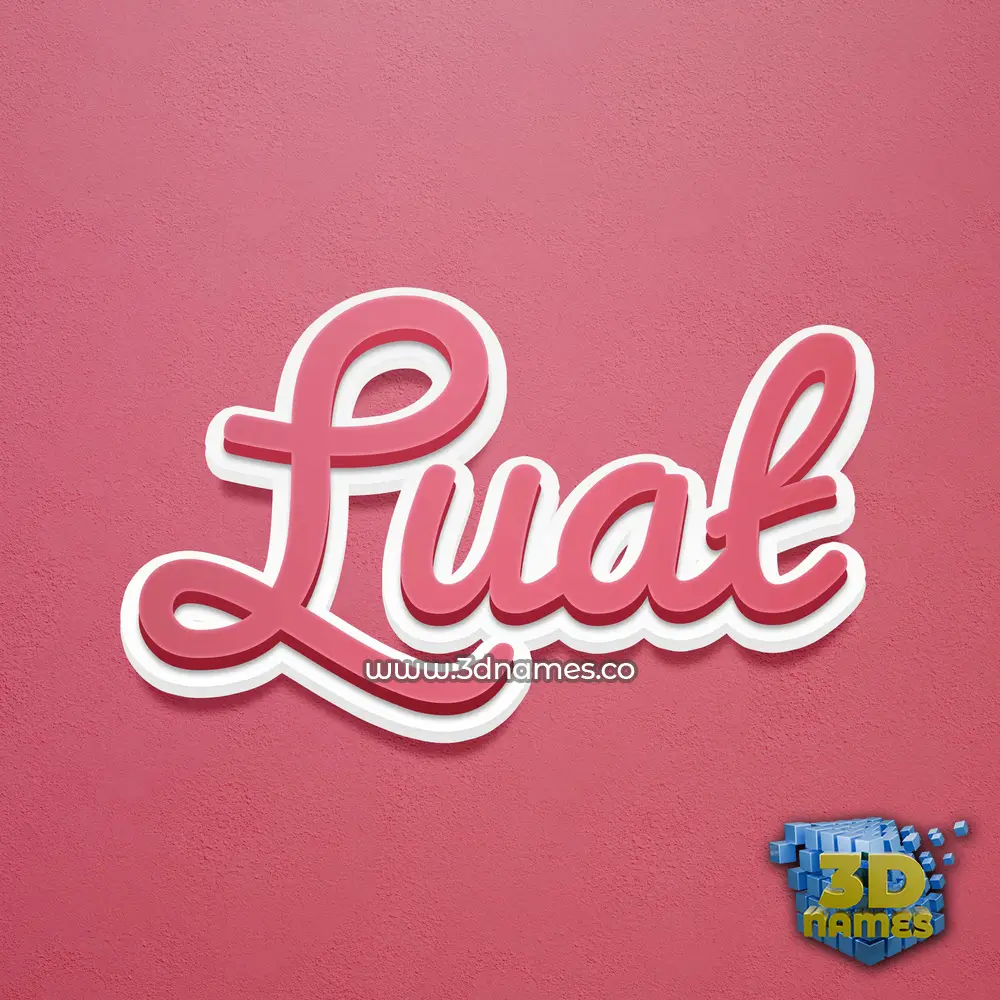 luat in Red Scribble style - 3D name wallpaper
